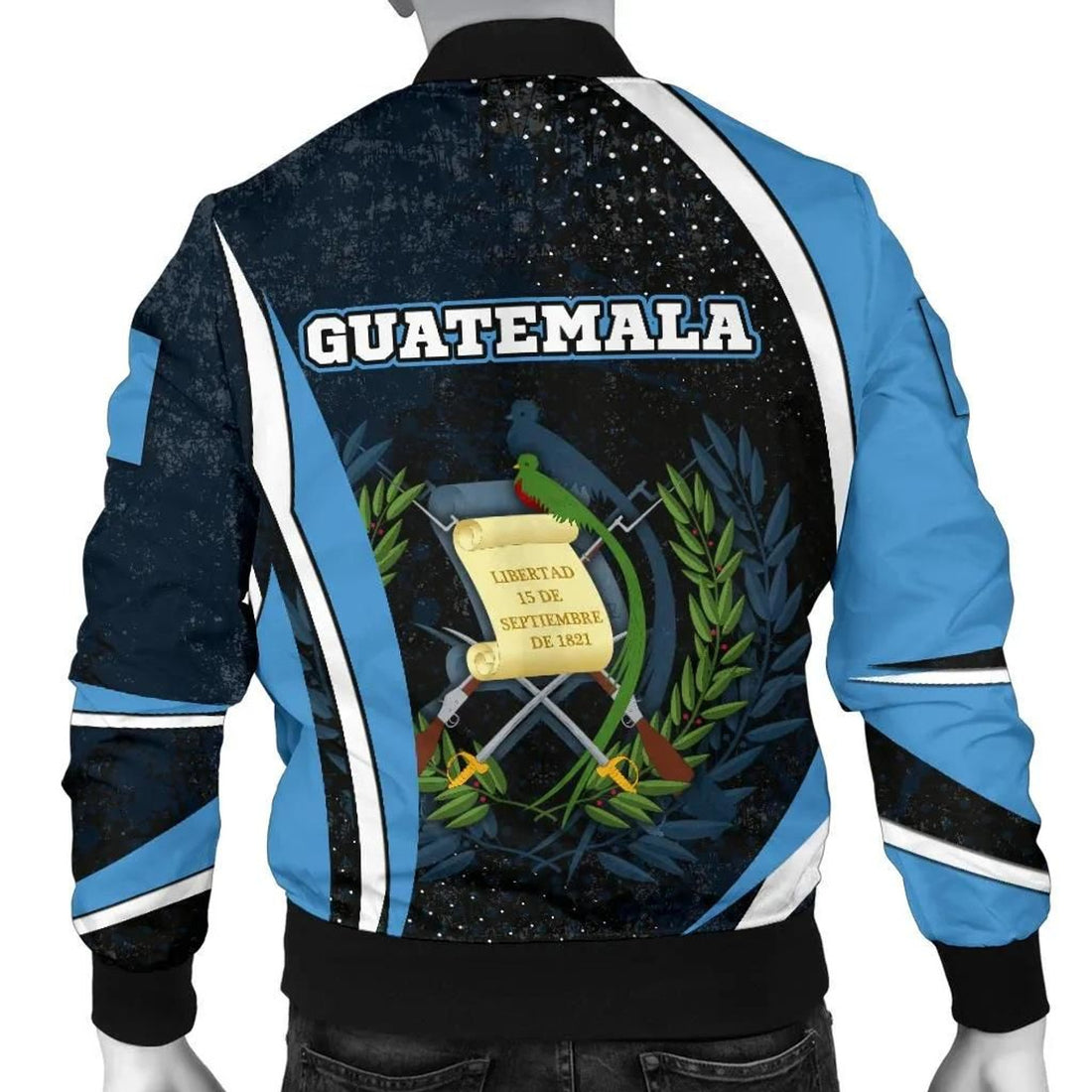 FUNSTUFFPRINT Guatemala Men's Bomber Jacket - Guatemalan Spirit - 3D Bomber Jacket
