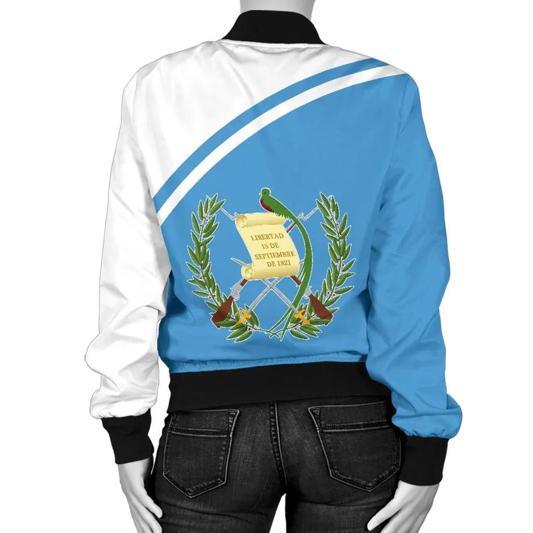 FUNSTUFFPRINT Guatemala Women's Bomber Jacker - Curve Version 3D Bomber Jacket