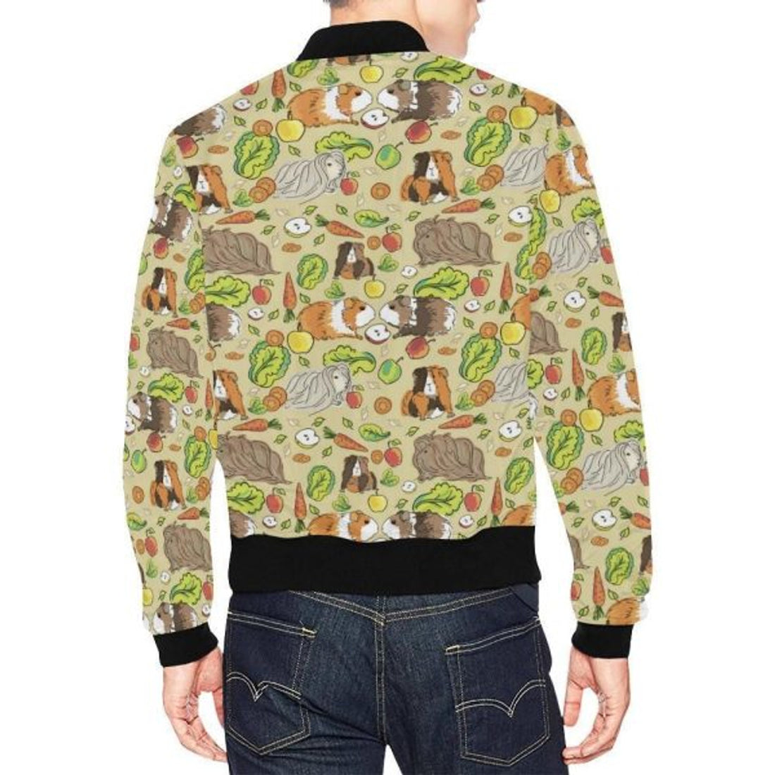 FUNSTUFFPRINT Guinea Pig Pattern Print Men's 3D Bomber Jacket