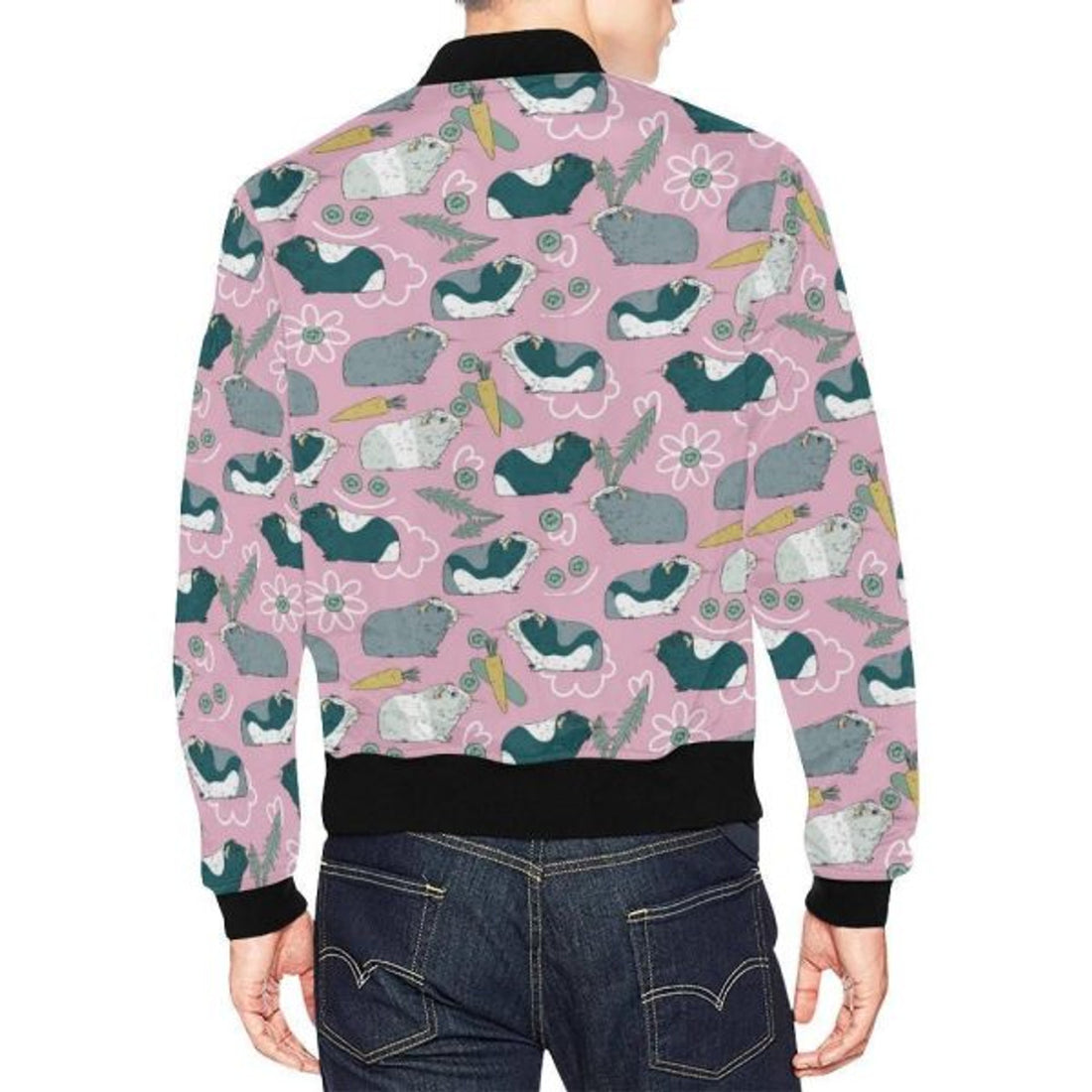 FUNSTUFFPRINT Guinea Pig Print Pattern Men's 3D Bomber Jacket