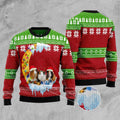 FUNSTUFFPRINT Guinea Pig Love Moon Xmas Ugly Christmas Sweater, Christmas Sweater, Ugly Sweater, Funny Xmas Sweaters Ugly Sweater