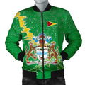 FUNSTUFFPRINT Guyana Christmas Coat Of Arms Men 3D Bomber Jacket