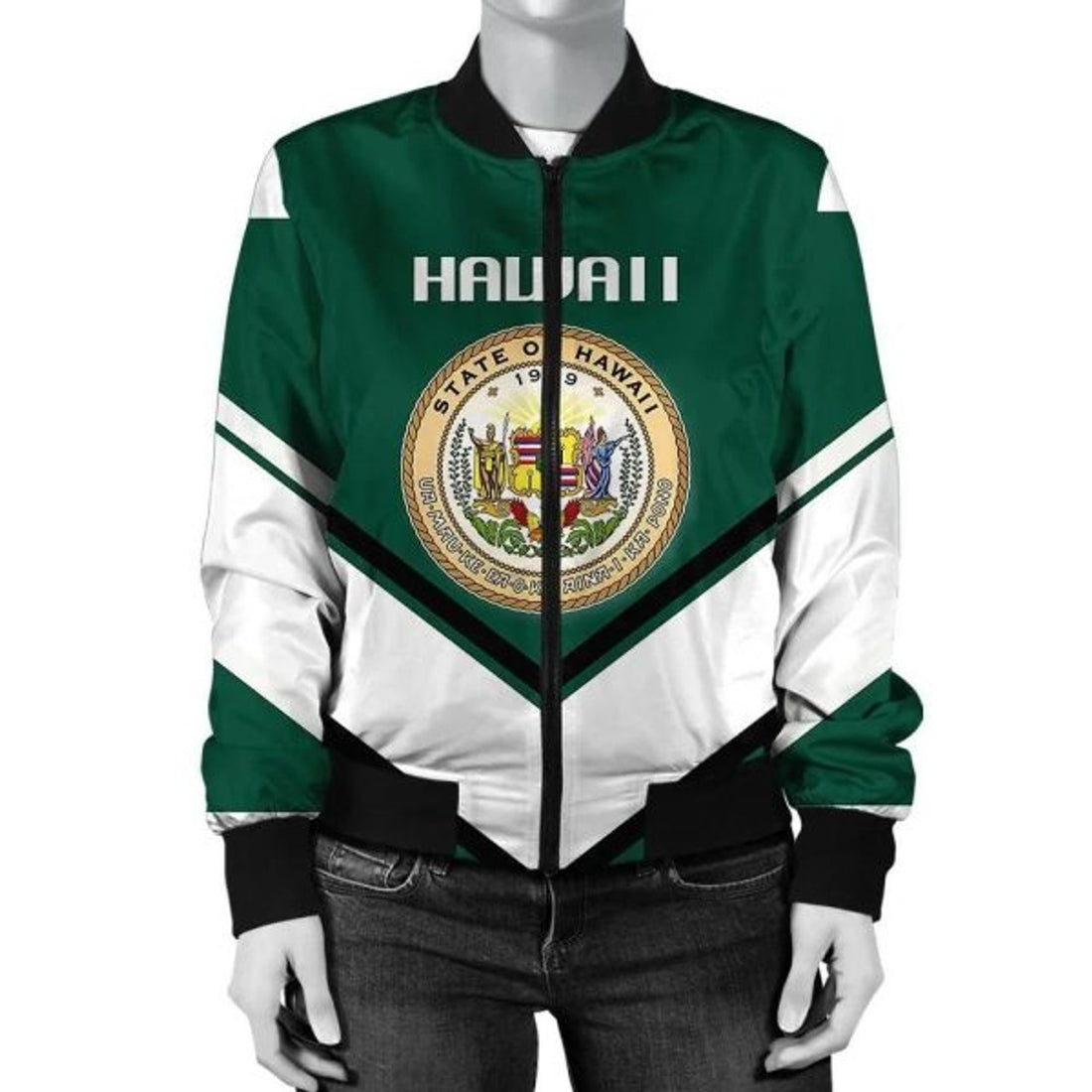 FUNSTUFFPRINT Guyana Coat Of Arms Women Bomber Jacket Lucian Style Bomber Jacket