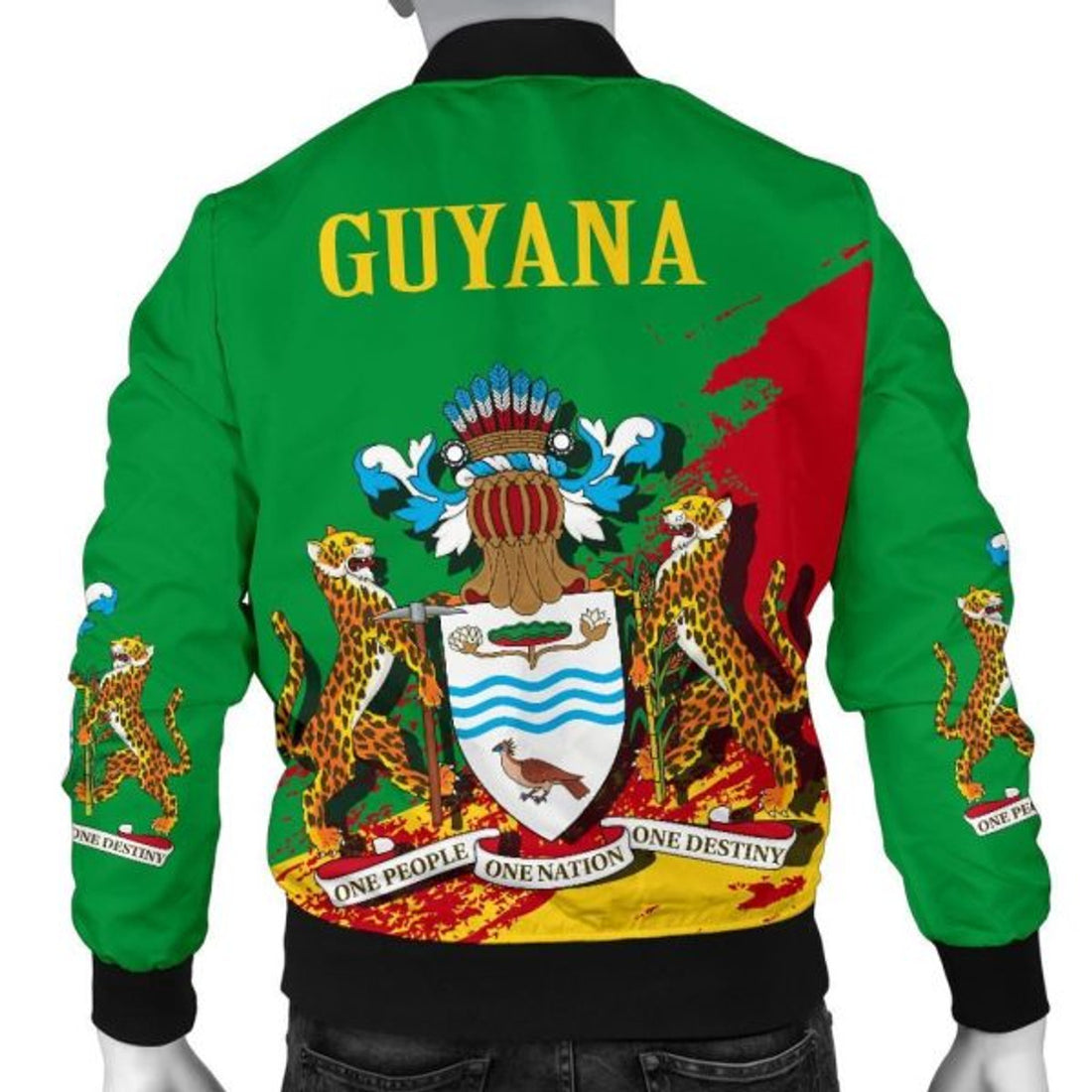 FUNSTUFFPRINT Guyana Special Men's 3D Bomber Jacket