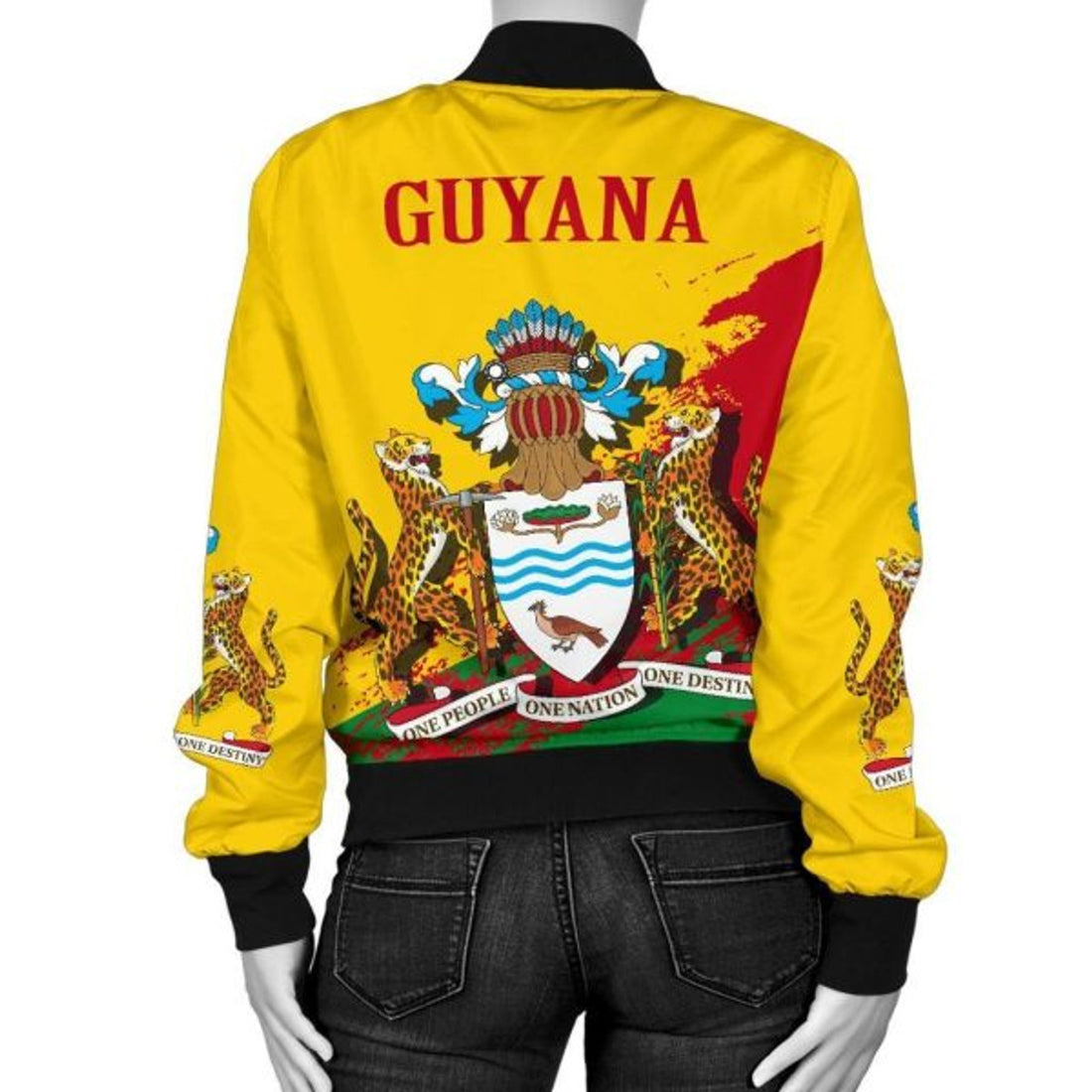 FUNSTUFFPRINT Guyana Special Women's 3D Bomber Jacket