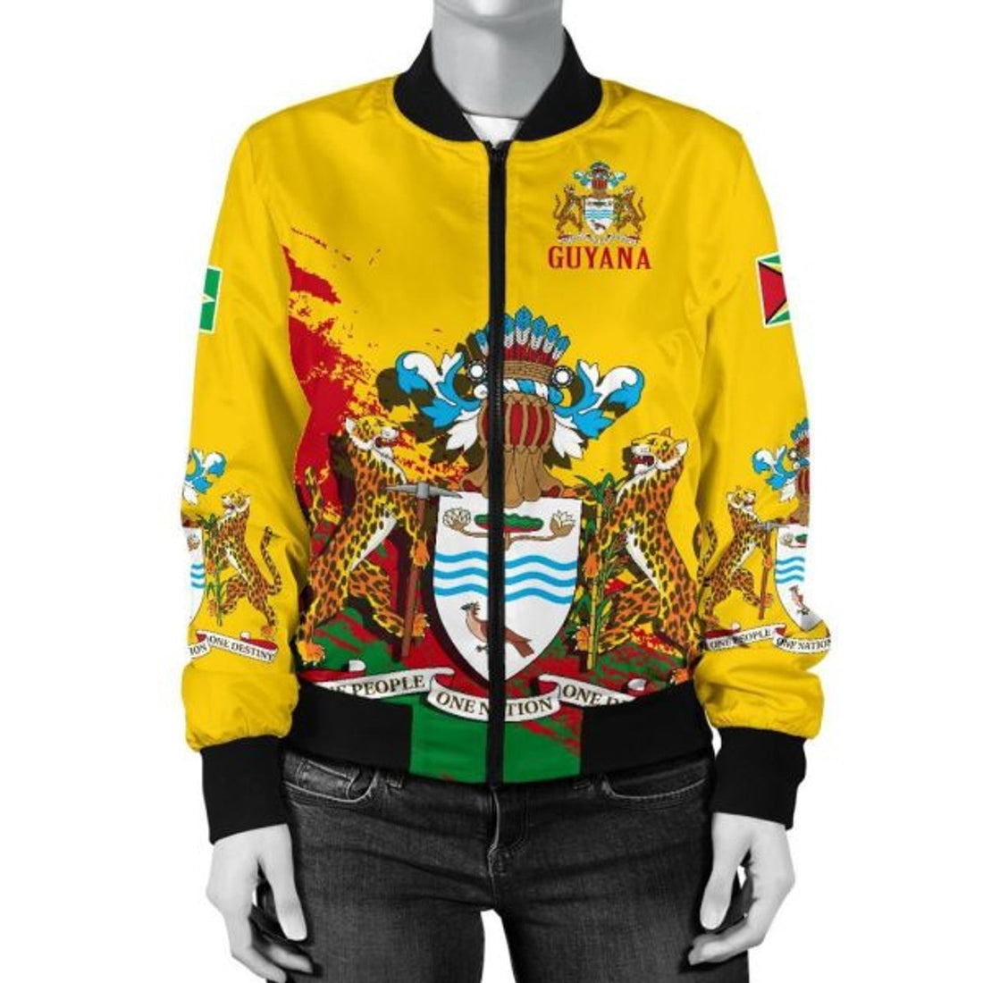 FUNSTUFFPRINT Guyana Special Women's 3D Bomber Jacket