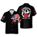 Custom Strike King Thats How I Roll Shirt American Flag Bowling Hawaiian Shirt, Custom name Bowling Hawaiian shirt for men
