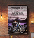 While On This Ride Called Life You Have To Take The Good With The Bad Biker Riding Motorcycle Poster and Canvas
