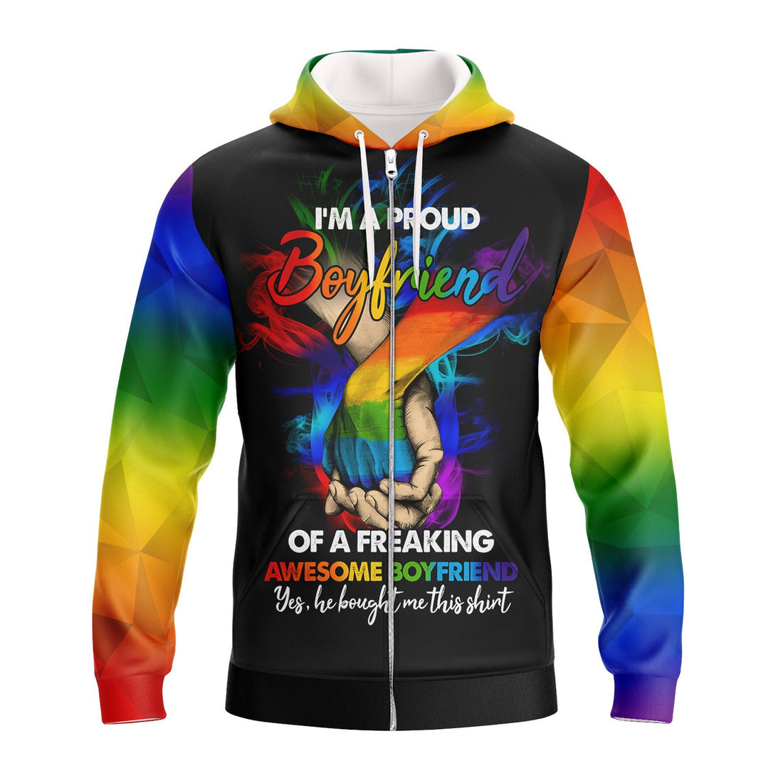 FUNSTUFFPRINT I'm A Proud Boyfriend 3D Hoodie and Zip Hoodie
