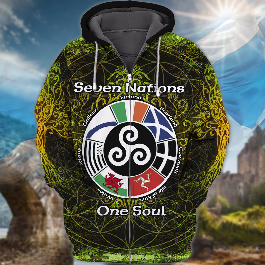 FUNSTUFFPRINT even Nations One Soul 3D Hoodie and Zip Hoodie
