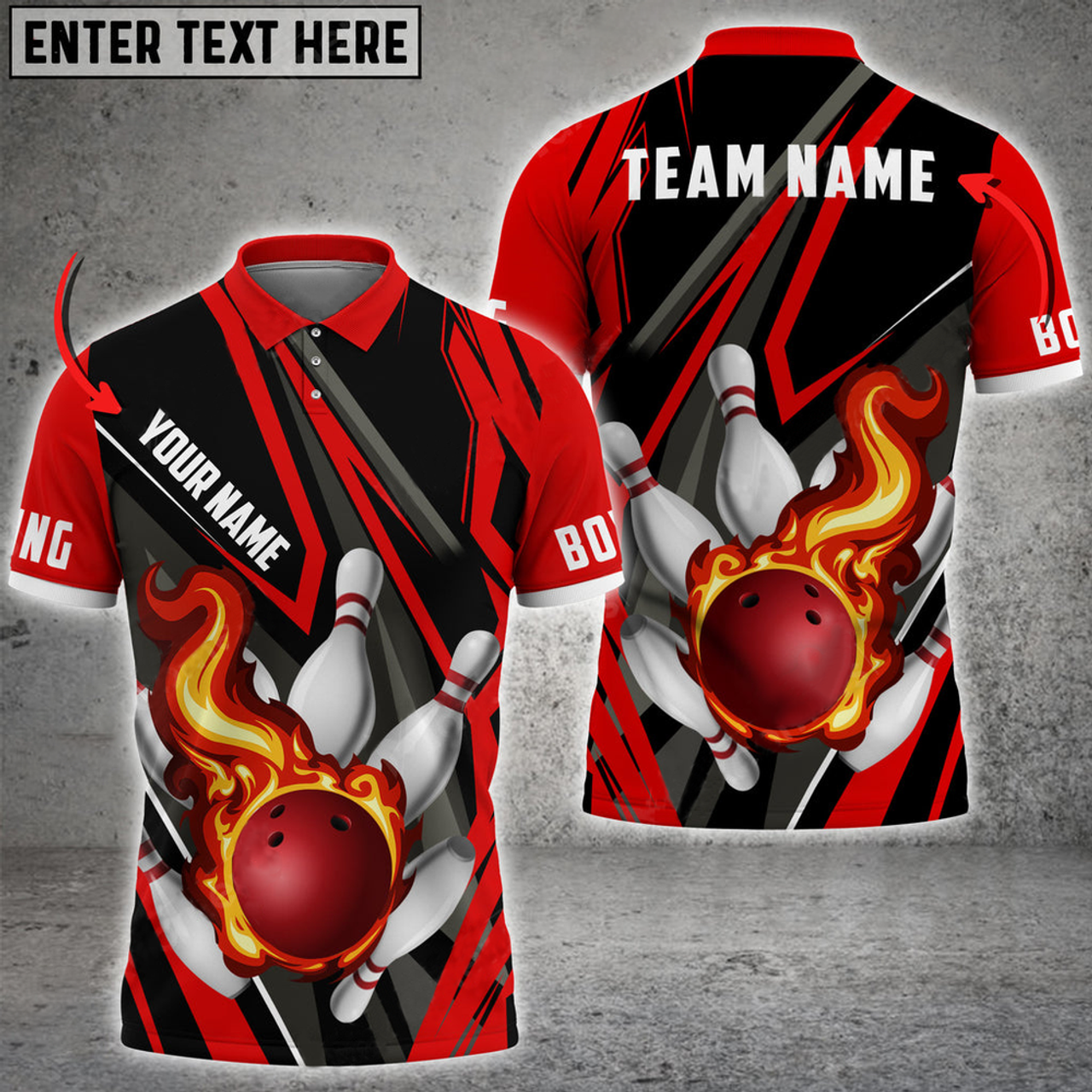 Custom Bowling And Pins Speed Fire Multicolor Option Customized Name 3D Shirt, Idea Gift For Bowler