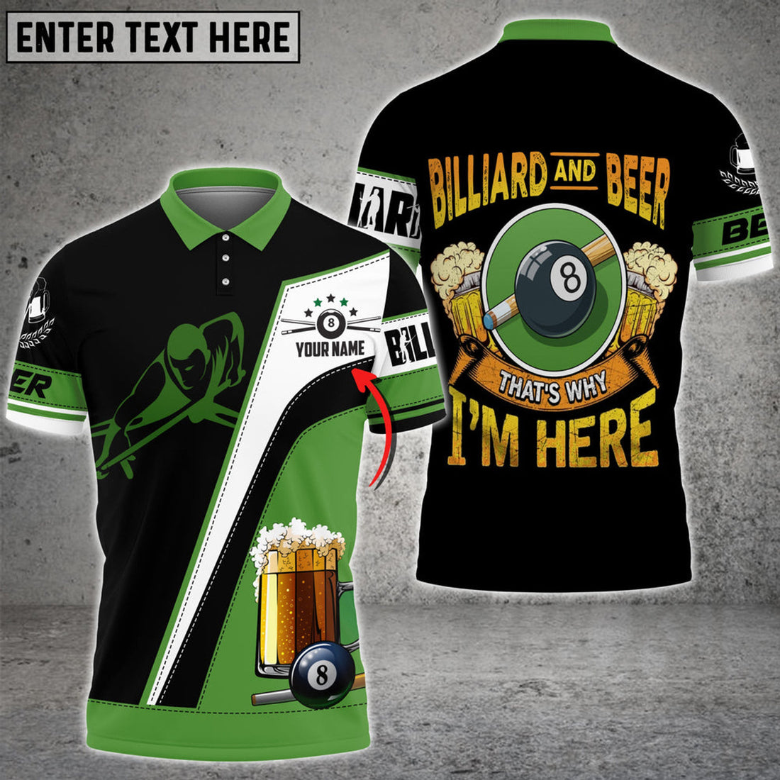 Custom Billiard And Beer Lover Personalized Unisex Shirt
