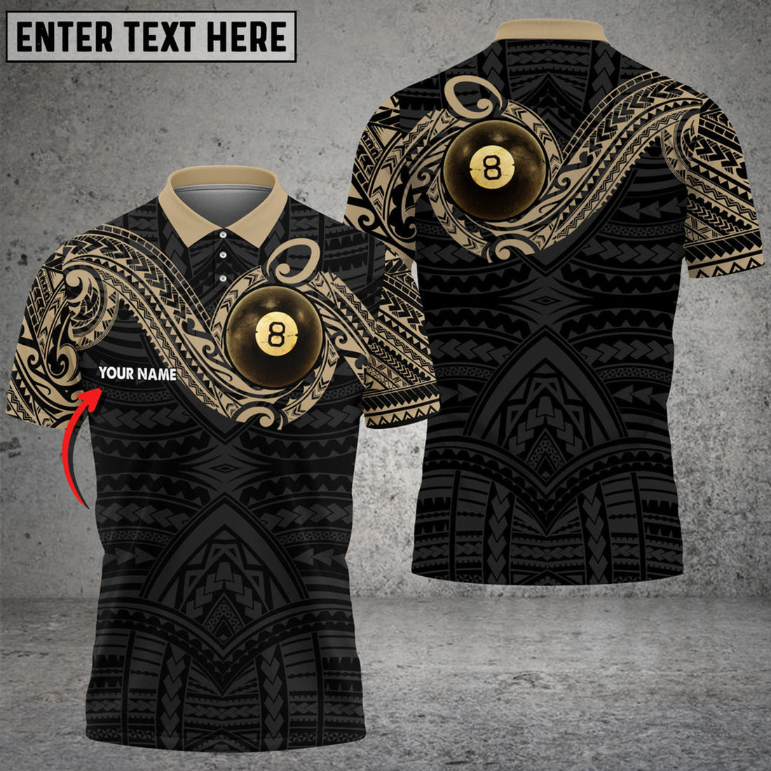 Custom Pocket Billiards Ball 8 Maori Personalized 3D Shirt