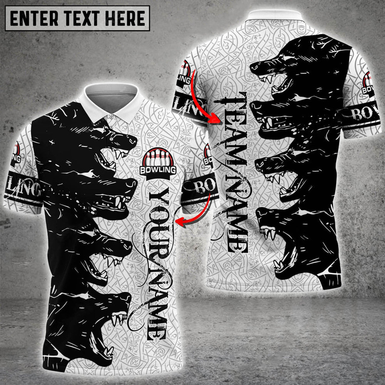 Custom Wolf Bowling And Pins (Multicolor Option) Customized Name 3D Shirt, Gift For Bowling Lovers