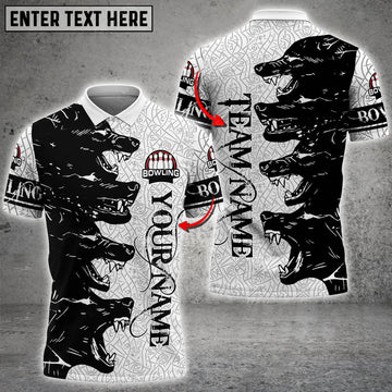 Custom Wolf Bowling And Pins (Multicolor Option) Customized Name 3D Shirt, Gift For Bowling Lovers