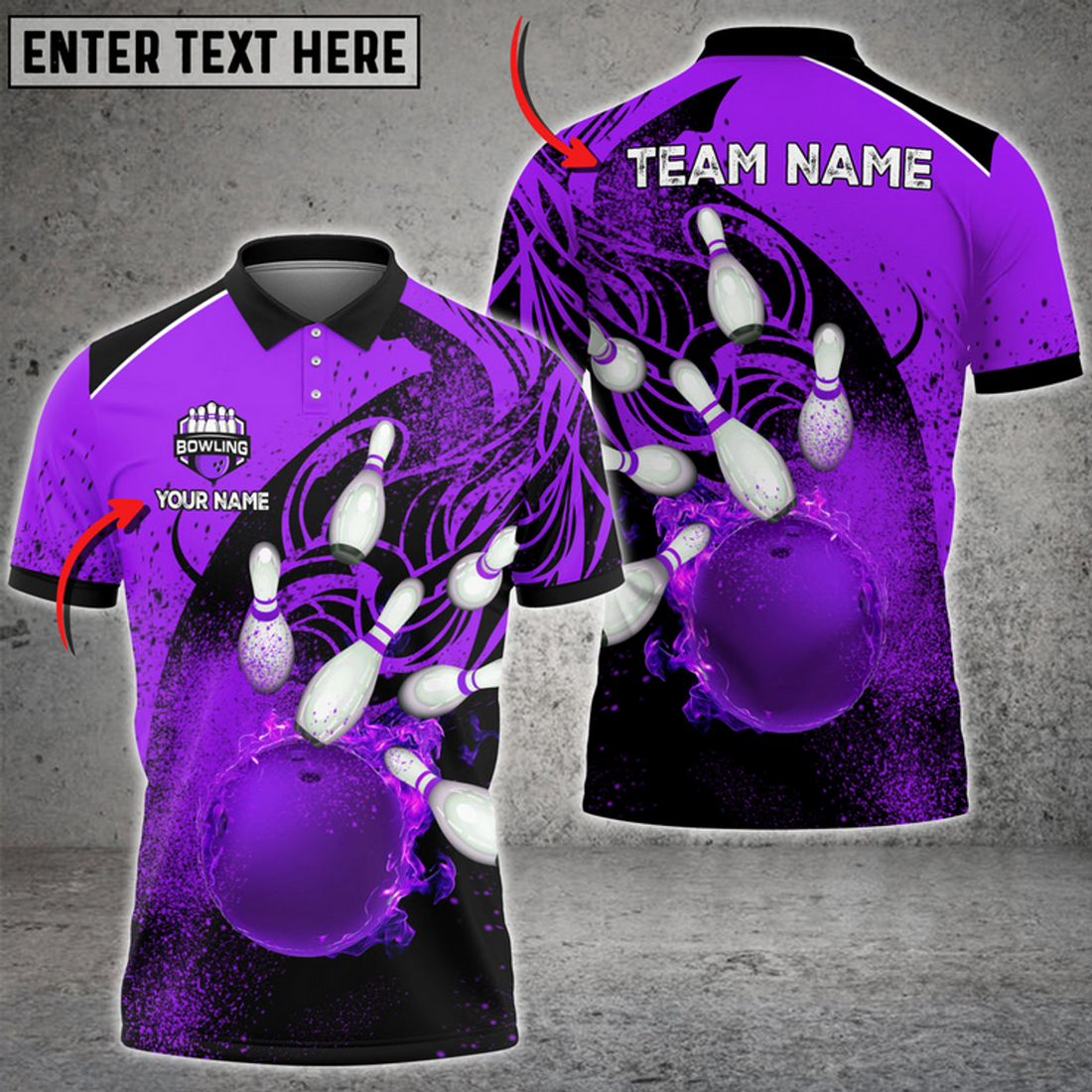 Custom Flame Pattern Bowling And Pins Multicolor Option Customized Name 3D Shirt, Gift For Bowler