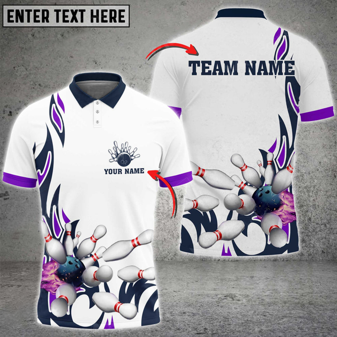 Custom Fire Bowling And Pins Flame Pattern Multicolor Option Customized Name 3D Shirt, Gift For Bowling Lovers