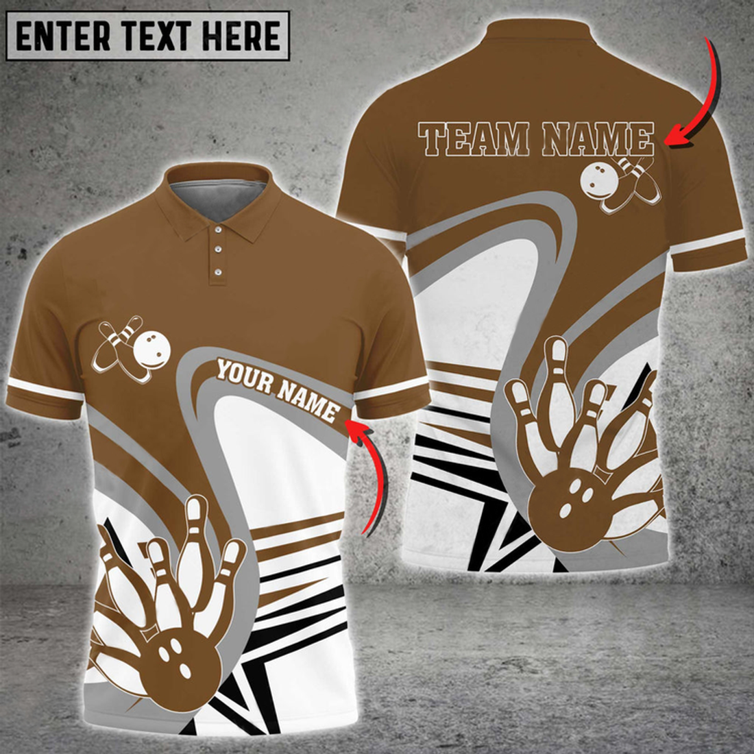 Custom Star Pattern Bowling And Pins Multicolor Option Customized Name 3D Shirt, Gift For Bowler