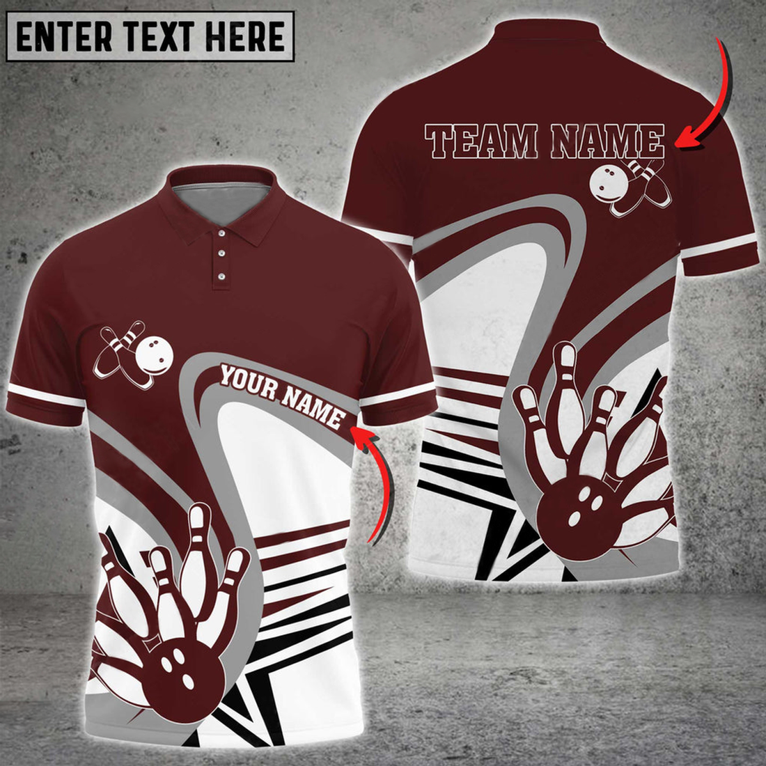 Custom Star Pattern Bowling And Pins Multicolor Option Customized Name 3D Shirt, Gift For Bowler