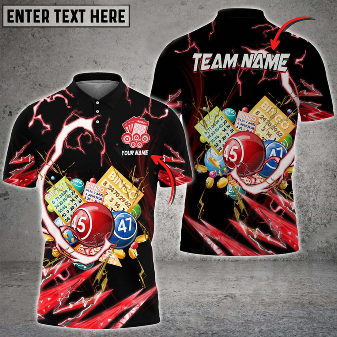 Custom Bingo Breath Of Thunder Multicolor Option Customized Name 3D Polo Shirt, Idea Gift for Bowling Lover