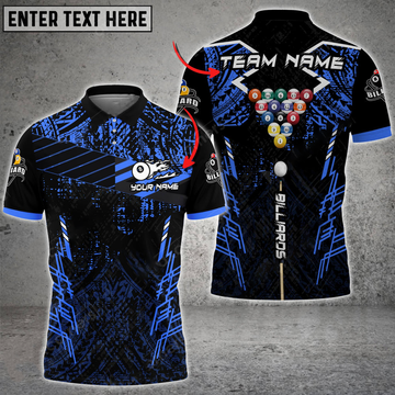 Custom Billiards Maori Grunge Multicolor Option Customized Name 3D Polo Shirt
