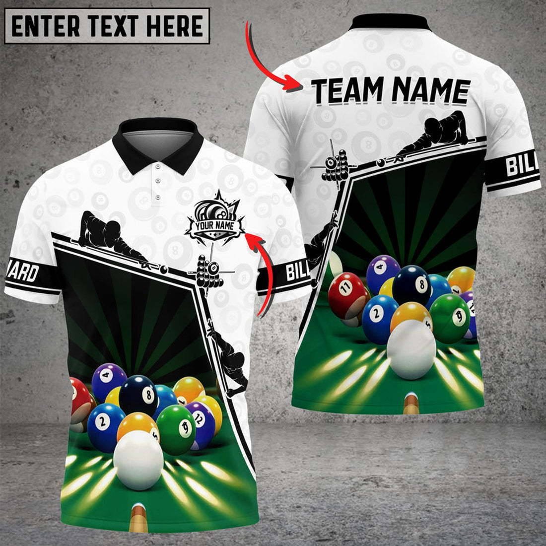 Custom Billiards Enthusiast Personalized Name 3D Shirt