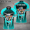 Custom Cue Billiards Thunder Smoke Multi Color Options Personalized Name 3D Shirt, Gift For Billiard Lovers