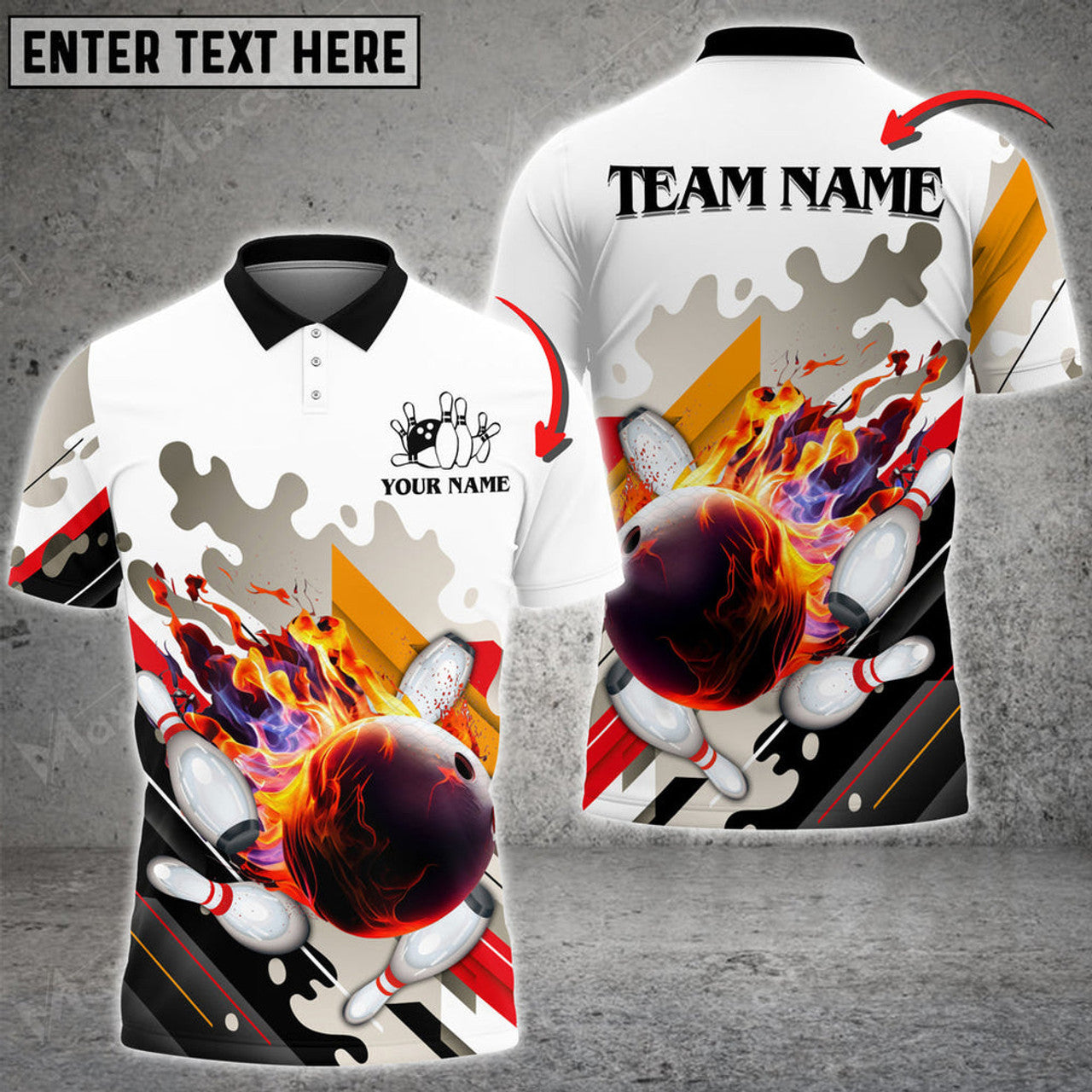 Custom Bowling And Pins Water Color Pattern Customized Name 3D Shirt, Idea Gift For Bowler, Bowling Lover