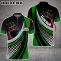 Custom Bowling And Pins Square Pattern Multicolor Option Customized Name 3D Shirt