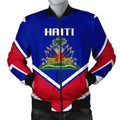 FUNSTUFFPRINT Haiti Coat Of Arms Men Bomber Jacket Lucian Style 3D Bomber Jacket