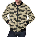 FUNSTUFFPRINT Halloween Bat Pattern Print Mens 3D Bomber Jacket