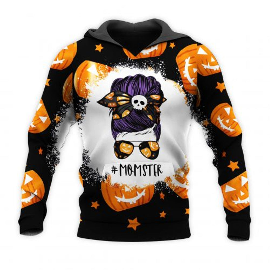 FUNSTUFFPRINT Halloween Mom 3D Hoodie Momster 3D Hoodie and Zip Hoodie