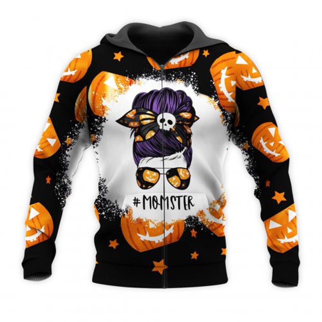 FUNSTUFFPRINT Halloween Mom 3D Hoodie Momster 3D Hoodie and Zip Hoodie