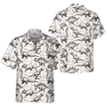 Hand Drawn Dinosaurs Footprints Seamless Pattern Hawaiian Shirt