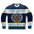 FUNSTUFFPRINT Hanukkah Come On Baby Light My Menorah Ugly Christmas Sweater, Christmas Sweater, Ugly Sweater, Funny Xmas Sweaters Ugly Sweater