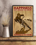 Happiness Isn’t Around The Corner Happiness Is The Corner, Mountain Biking Poster and Canvas