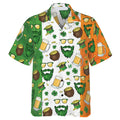 Beard Saint Patrick's Day Seamless Pattern Hawaiian Shirt