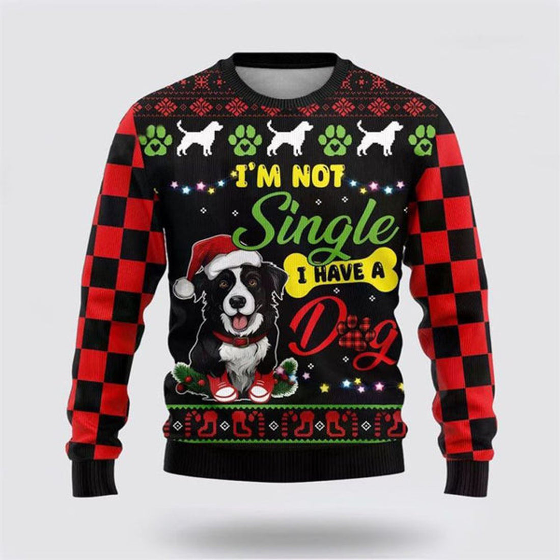 FUNSTUFFPRINT Happy Bernese Dog Ugly Christmas Sweater For Men And Women, Gift For Christmas, Best Winter Christmas Outfit Ugly Sweater
