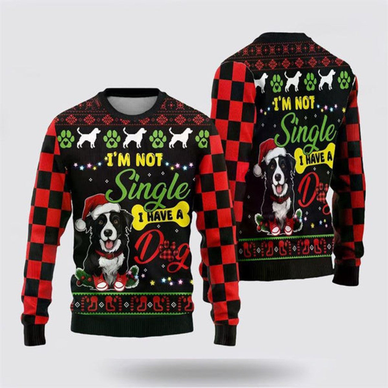 FUNSTUFFPRINT Happy Bernese Dog Ugly Christmas Sweater For Men And Women, Gift For Christmas, Best Winter Christmas Outfit Ugly Sweater