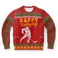 FUNSTUFFPRINT Happy Hockeydays Ugly Christmas Sweater, Christmas Sweater, Ugly Sweater, Funny Xmas Sweaters Ugly Sweater