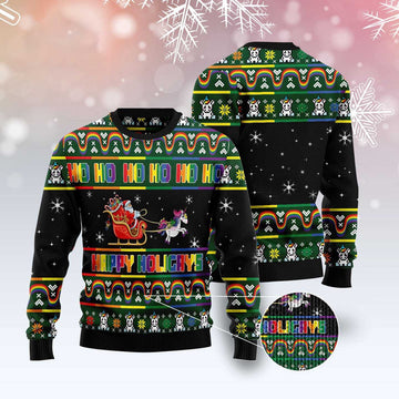 FUNSTUFFPRINT Happy Holigays Ugly Christmas Sweater, Christmas Sweater, Ugly Sweater, Funny Xmas Sweaters Ugly Sweater