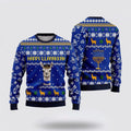 FUNSTUFFPRINT Happy Llamakkah Ugly Christmas Sweater, Farm Sweater, Christmas Gift, Best Winter Outfit Christmas Ugly Sweater