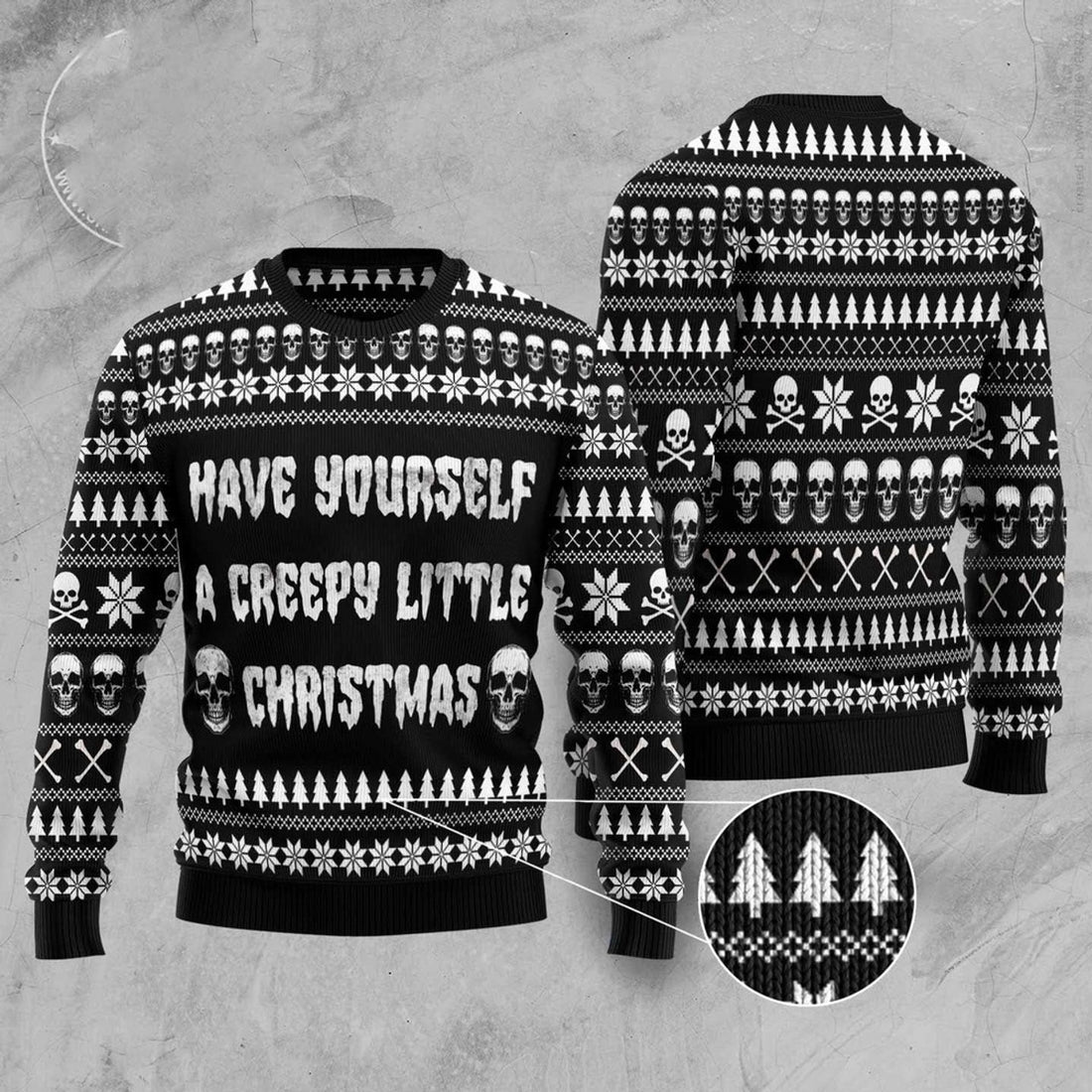 FUNSTUFFPRINT Have Yourself A Creepy Little Christmas Ugly Christmas Sweater, Christmas Sweater, Ugly Sweater, Funny Xmas Sweaters Ugly Sweater