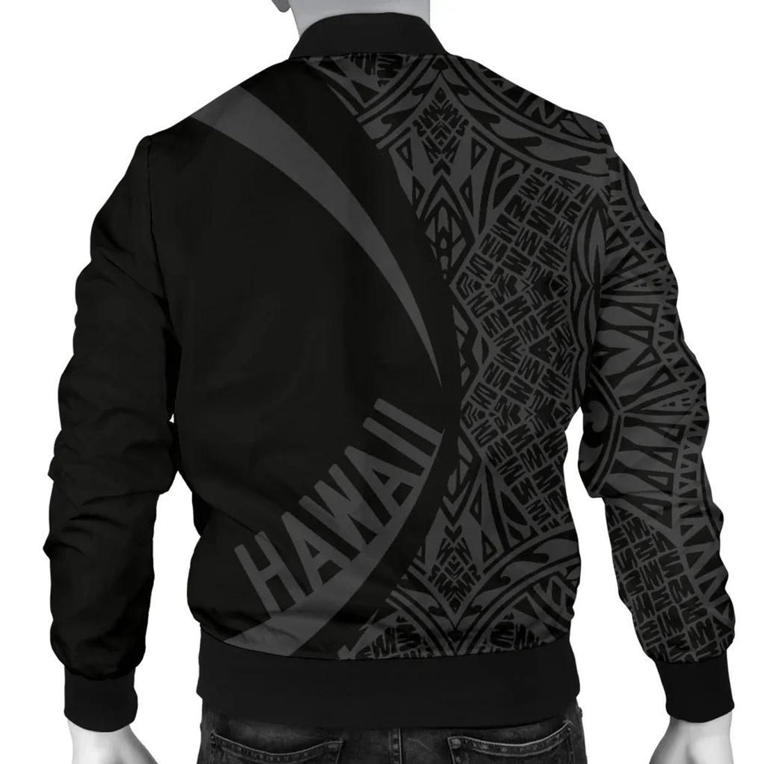 FUNSTUFFPRINT Hawaii Coat Of Arm Polynesian Men's Bomber Jacket - Circle Style 06 - AH - 3D Bomber Jacket