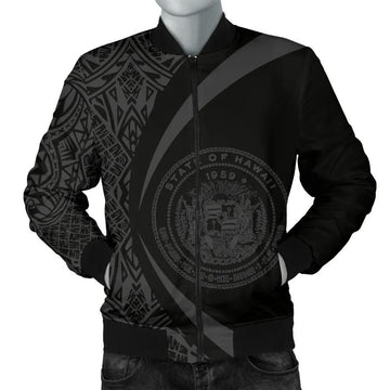 FUNSTUFFPRINT Hawaii Coat Of Arm Polynesian Men's Bomber Jacket - Circle Style 06 - AH - 3D Bomber Jacket