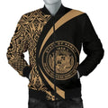 FUNSTUFFPRINT Hawaii Coat Of Arm Polynesian Men's Bomber Jacket - Circle Style 07 - AH - Bomber Jacket