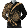FUNSTUFFPRINT Hawaii Coat Of Arm Polynesian Men's Bomber Jacket - Circle Style 07 - AH - 3D Bomber Jacket