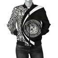 FUNSTUFFPRINT Hawaii Coat Of Arm Women's Bomber Jacket - Circle Style 01 - AH - 3D Bomber Jacket
