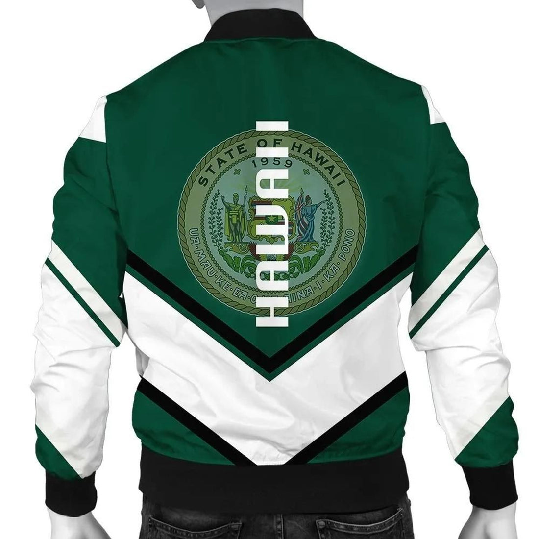 FUNSTUFFPRINT Hawaii Coat Of Arms Men Bomber Jacket Lucian Style 3D Bomber Jacket