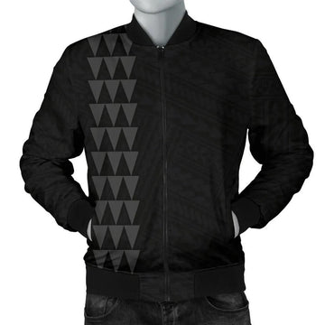 FUNSTUFFPRINT Hawaii Kakau Polynesian Anchor Personalized Men's Bomber Jacket - Grey - AH - 3D Bomber Jacket